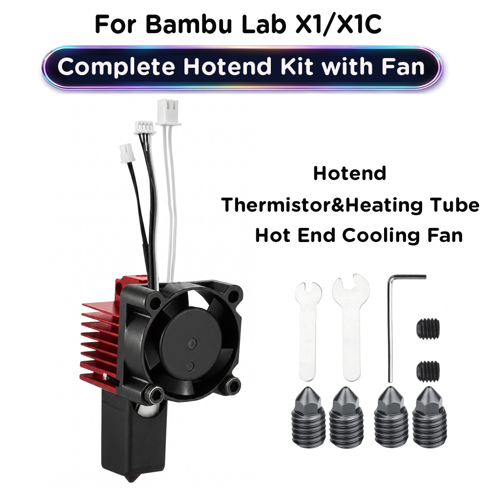 3D Printing X1 Carbon - Plug‑Play Complete Hotend Assembly Kit, Fan