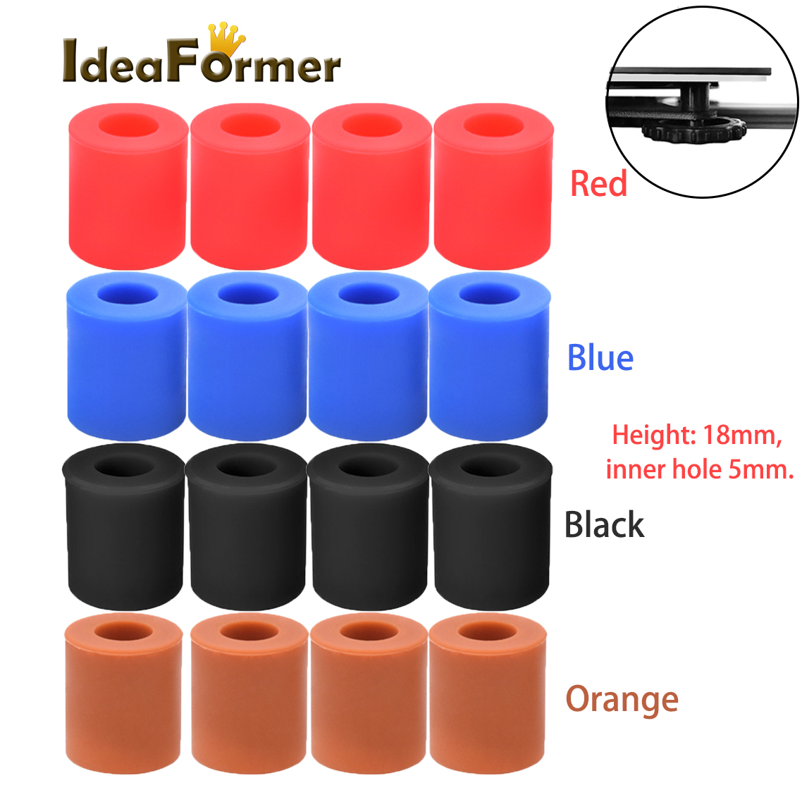 3D Printer Bed Spring - IdeaFormer 4 Nhiệt Độ Cao Silicon