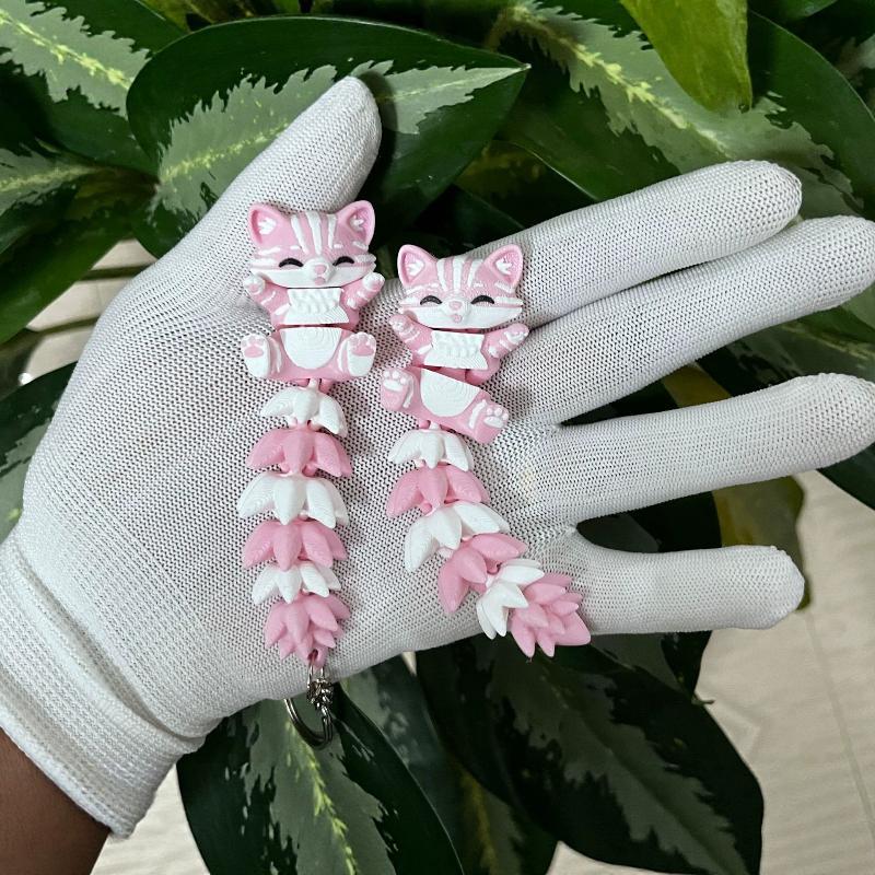 3D Printed Pink Cat Keychain W - đánh giá và giá 3D Printing Design Software
