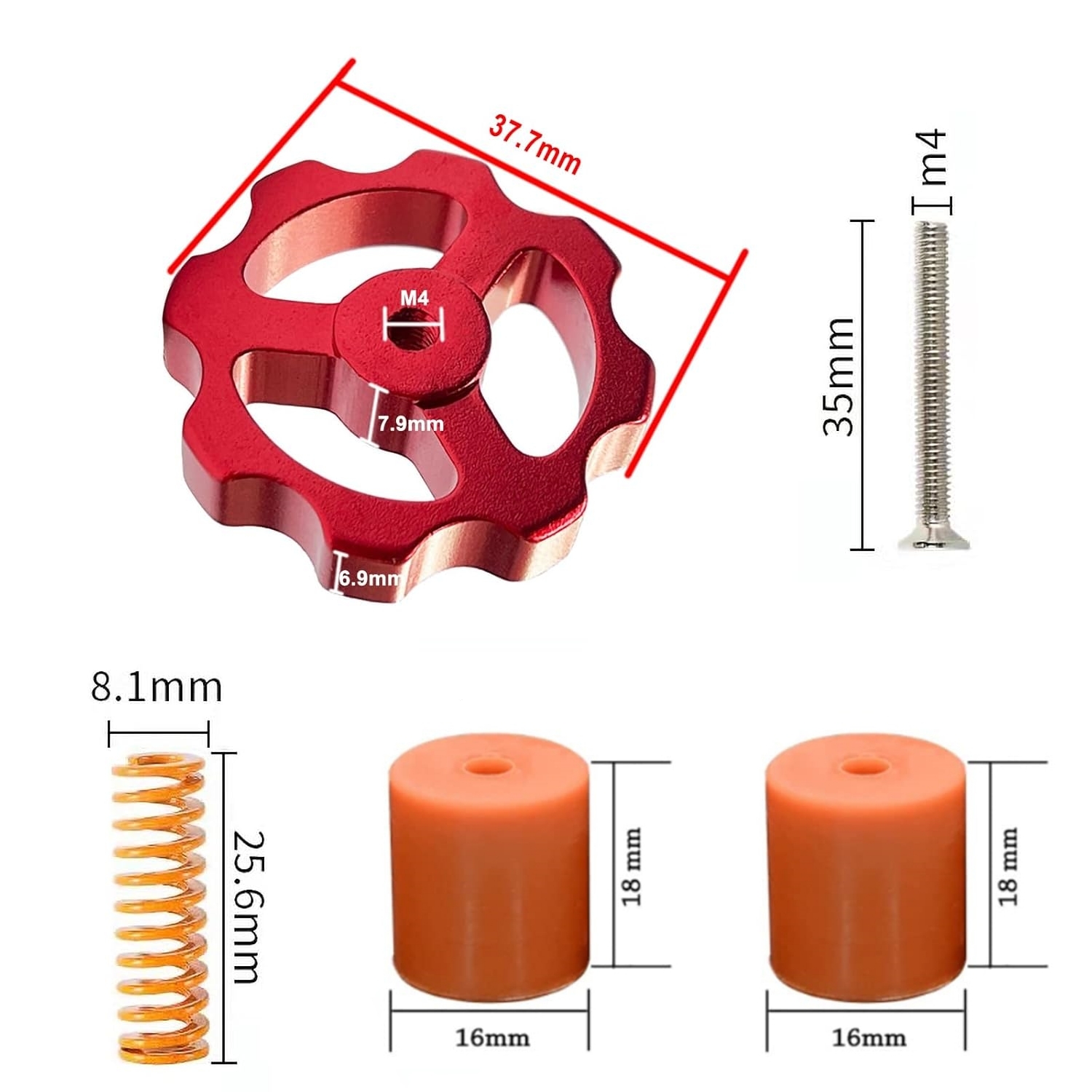 4PCS 3D Printer Hot Bed Leveli - đánh giá và giá 3D Printer Bed Spring
