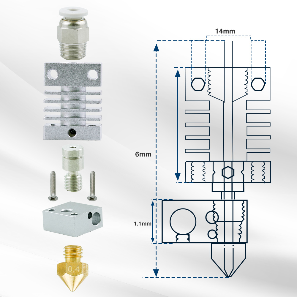 For Creality Ender 3 CR-10 CR- - đánh giá và giá 3D Printing Nozzle