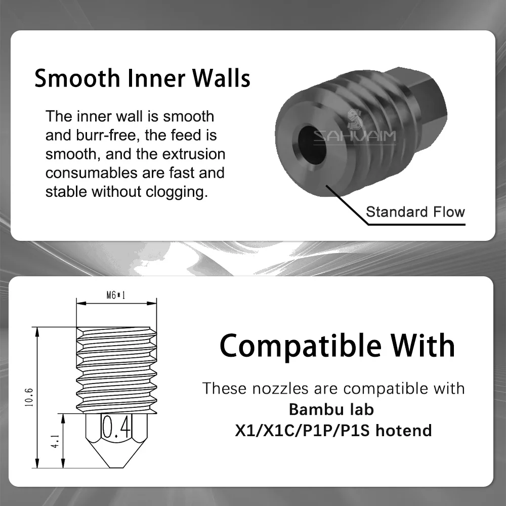 3D Printer Nozzle 0.2mm 0.4mm  - đánh giá và giá 3D Printing X1 Carbon