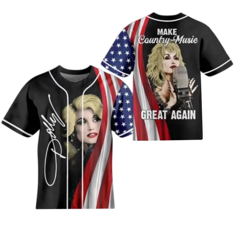 Dolly Parton Baseball Shirt wi - đánh giá và giá 3D Printing Maket