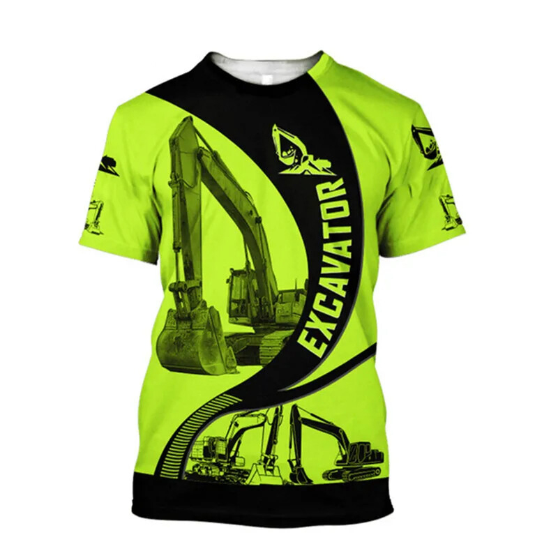 Excavator 3D Print T-shirt For - đánh giá và giá 3D Printing Operator