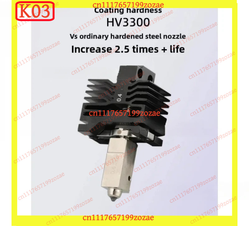 k03 Silicon Carbide Nozzle Hig - đánh giá và giá 3D Printing X1 Carbon